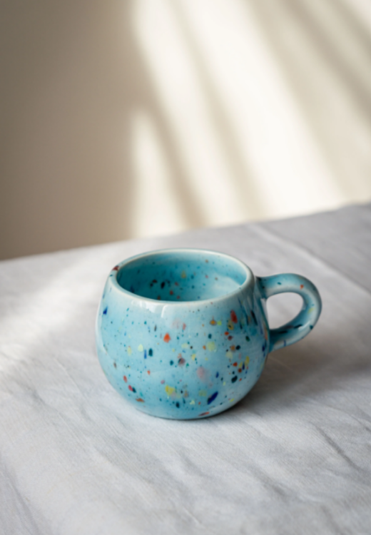 Party Blue Espresso Coffee Mug