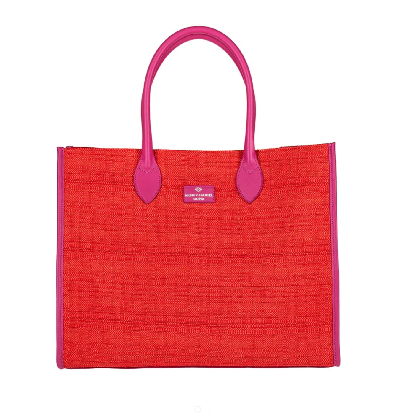 Natalia Tote Bag-Red Rafia and Pink Leather – Galleri SoHo Marketplace
