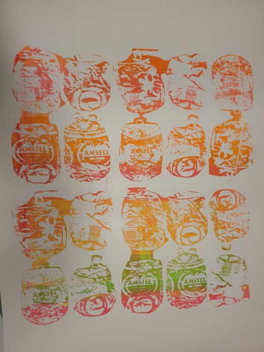 Beers & Soda print - multi color ( neon pink, green, neon yellow, orange) 3