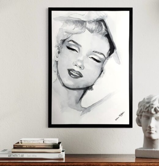 original watercolor painting Marilyn IV