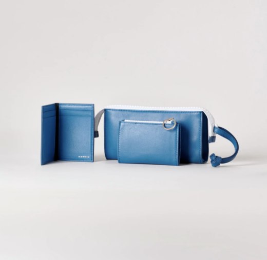 Harmin On The Go Wallet Set in Denim with White Zipper