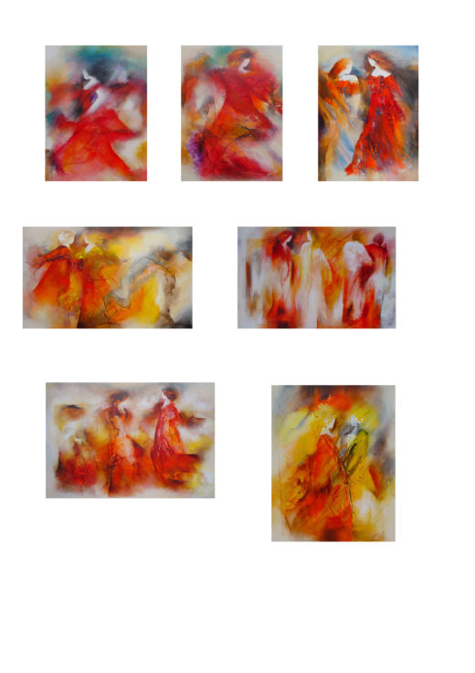 Set of seven giclee cards