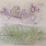 "The old fish" Watercolor on paper with pastel. 50x70 cm