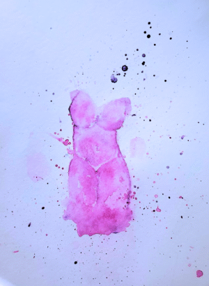 Purple Bust - Watercolor