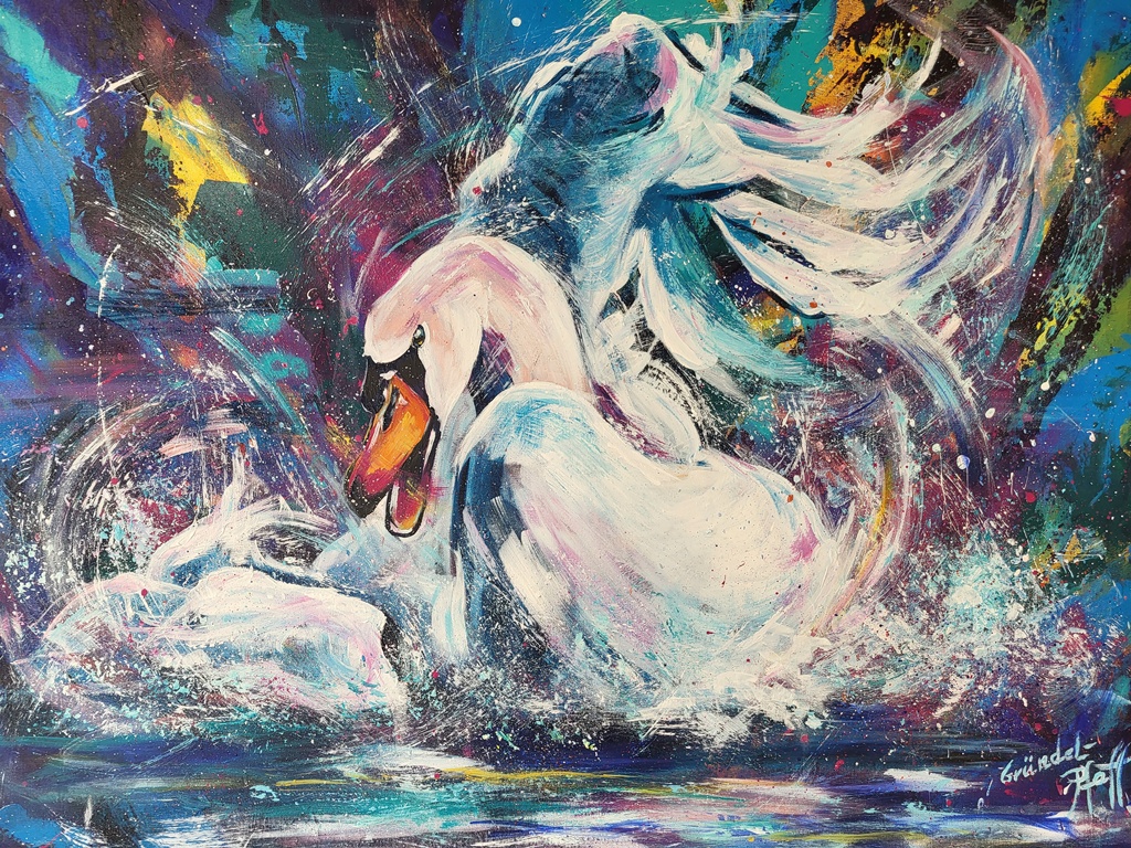 Acrylic painting, mixed media 100x80cm Unique painting, hand-signed