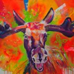 funny moose II 60x60cm Acryl mixed media