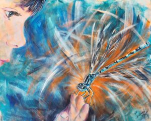 Power animal dragonfly Acrylic on canvas 60x50 cm