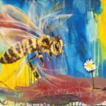 Wild Bee Acrylic on canvas 60x50cm