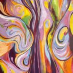 A vibrant wooden structure, in an abstract vision