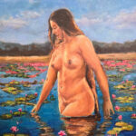 Urvashi in Lotus pond