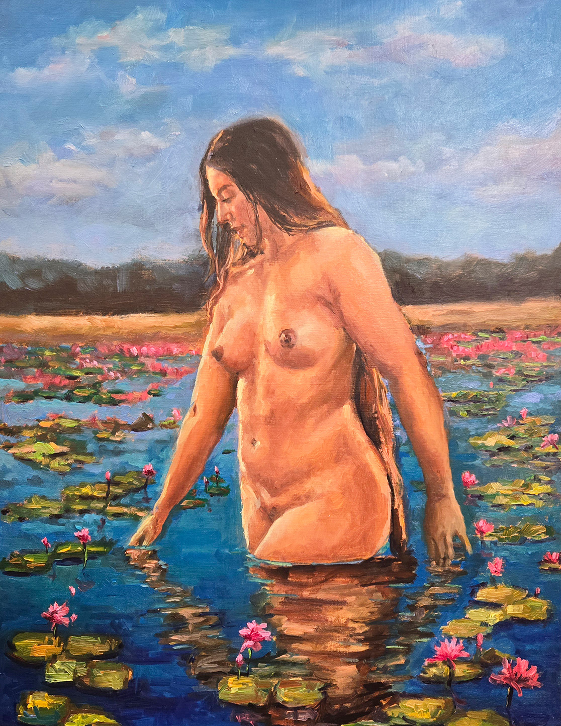 Urvashi in Lotus pond