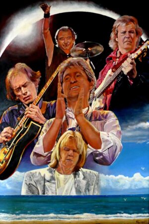 "Nous Sommes du Soleil" original oil painting on canvas size 36in x 24in (90cm x 60cm) portrait montage copyright 2012