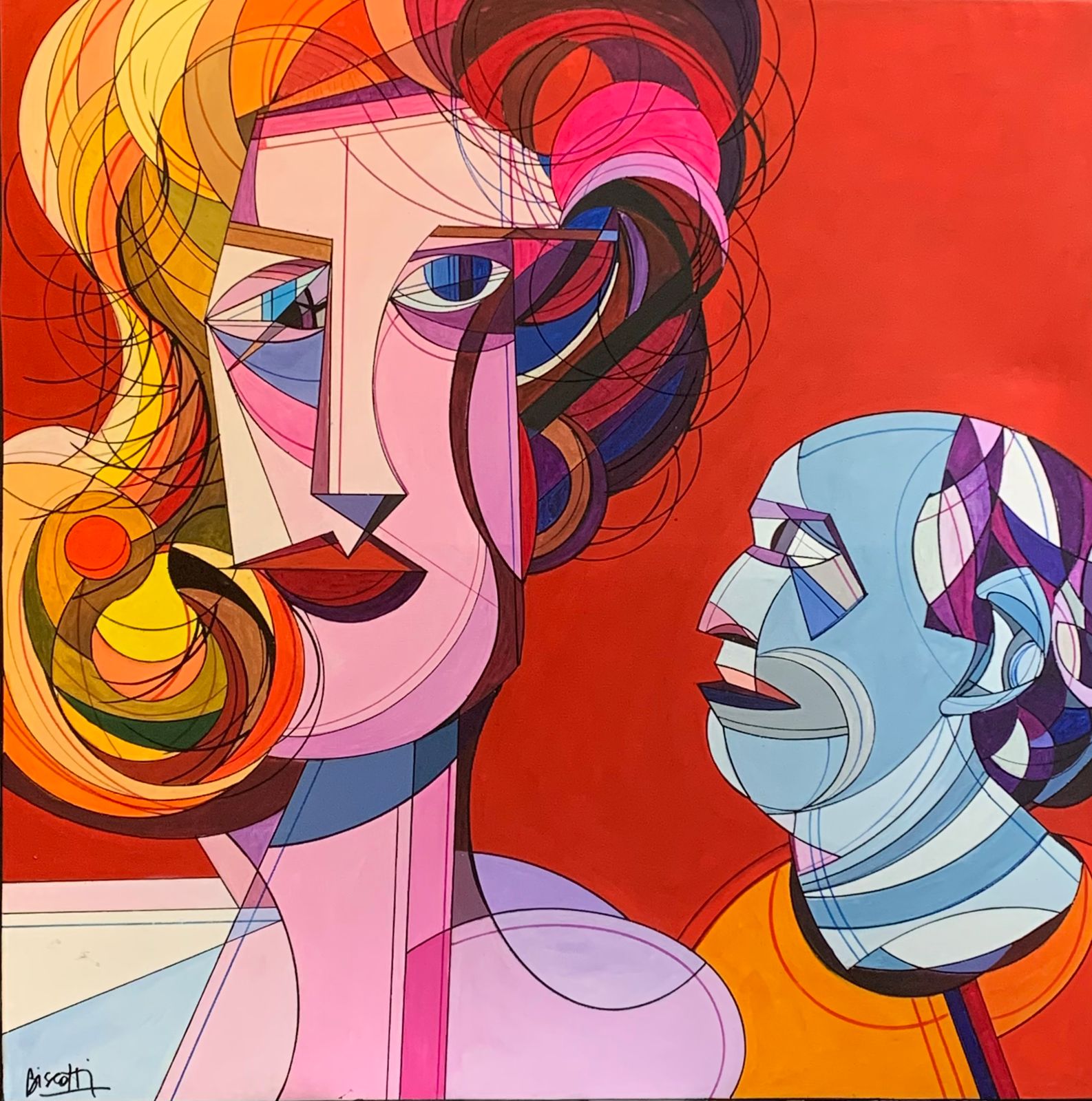 Tamaño: 1m x 1m Técnica: Acrílico Año: 2023